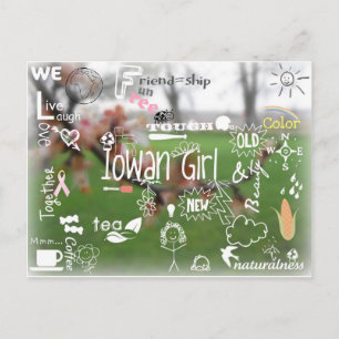 Iowan Girl Post-card Postcard