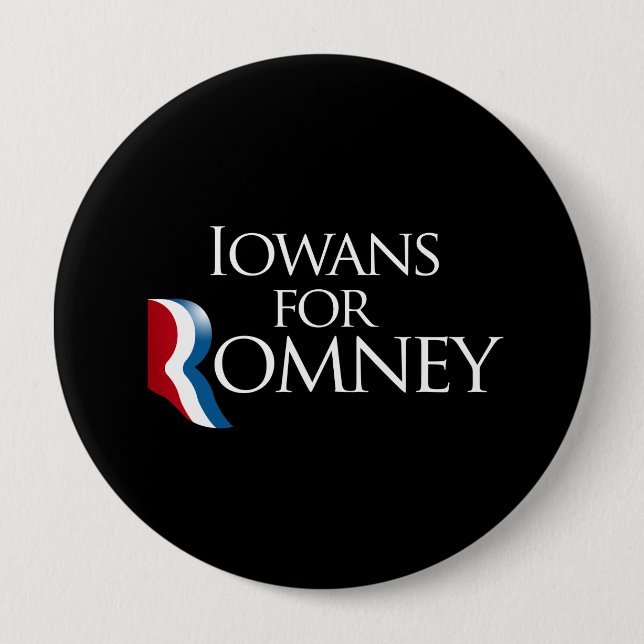 Iowans for Romney -.png Pinback Button (Front)