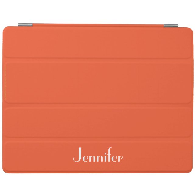 iPad 2/3/4 Cover, Orange and White, Personalized Smart Cover (Horizontal)