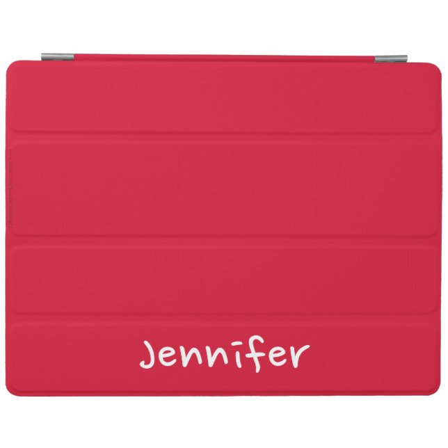 iPad 2/3/4 Cover, Red and White, Personalized Smart Cover (Horizontal)