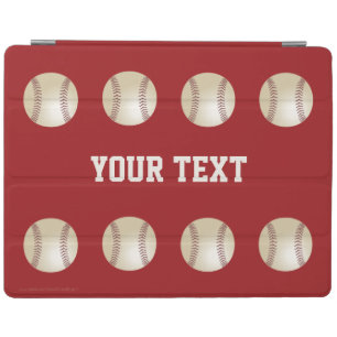 iPad 2, iPad3, iPad 4 Cover, Red with Baseballs Smart Cover