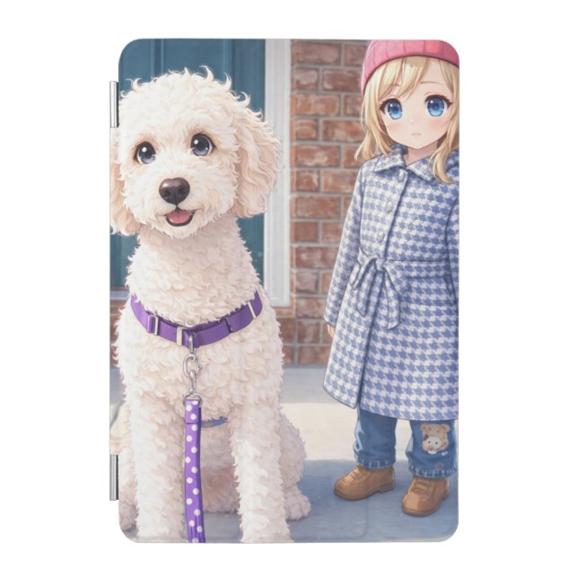 iPad 7.9 Smart Cover Girl With Happy Dog  (Front)