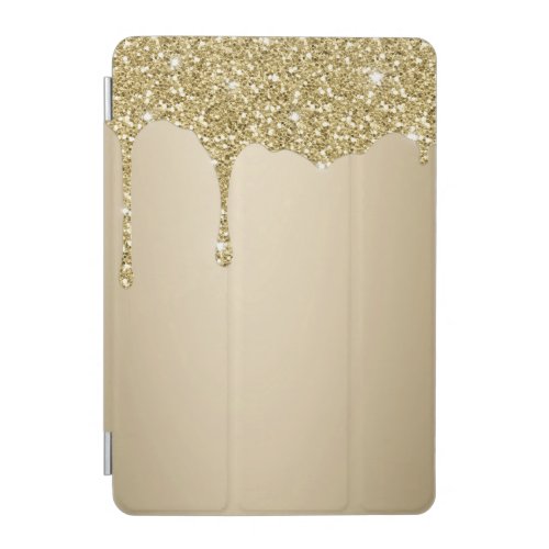 iPad 79 Smart Cover Gold Glitter Drips Metallic 