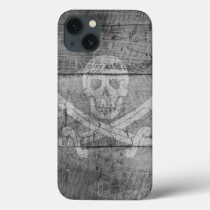 iPad Air, Barely There - Skull Black iPhone 13 Case