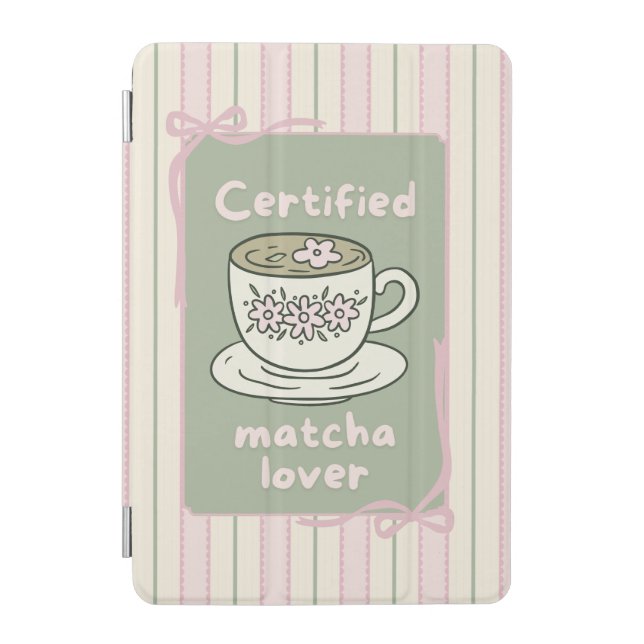 IPad case cute matcha greentea drink  (Front)