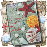 iPAD CASE - I'd Rather Be At The Beach - Gray<br><div class="desc">"I'd Rather Be at the Beach", wouldn't you! With this attractive Gray iPad 9.7" CASE you will be reminded to plan a trip. ►Other case sizes may be available. ►Personalize by replacing the existing text with whatever you like as well as changing the font style, color, and size. Or remove...</div>