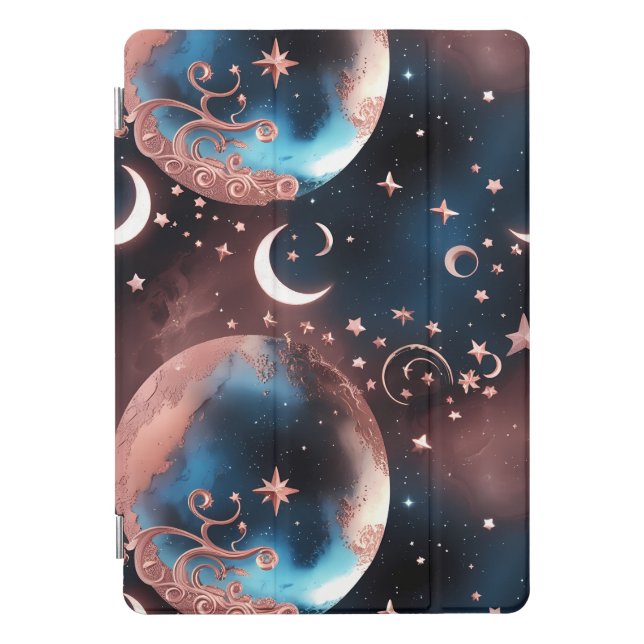 iPad Case – Luxury Dreamy Fiery Orange Celestial  (Front)