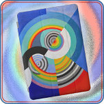 iPAD CASE - Rythme n°3 (1938) by Robert Delaunay<br><div class="desc">This iPad case features a colorful abstract entitled "Rythme n°3 (1938)",  part of his "Rythme" series,  featuring strong colors and geometric shapes.  Several case sizes may be available. ►Personalize with custom text (a name or company name,  etc.),  a logo or other image etc. Makes a great and colorful gift.</div>