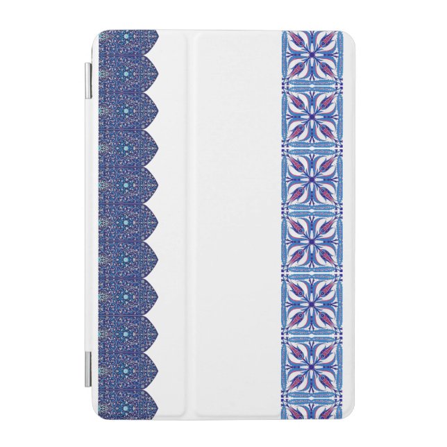 Ipad Case Turkish Ottoman Design Blue  (Front)