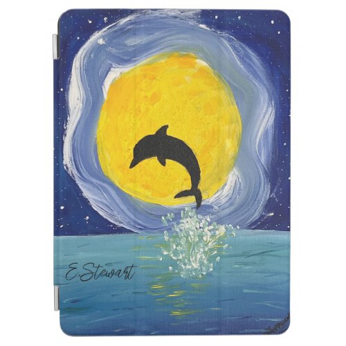 IPad Cover Case _ Dolphin Moonlight Ocean
