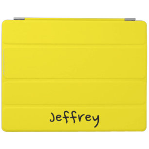 iPad Cover, Warm Yellow, Black, Personalized iPad Smart Cover