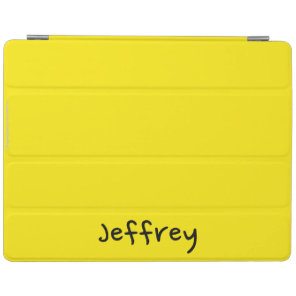 iPad Cover, Warm Yellow, Black, Personalized Smart Cover