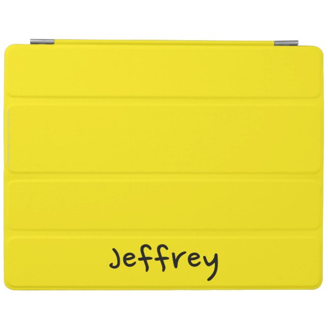 iPad Cover, Warm Yellow, Black, Personalized Smart Cover (Horizontal)