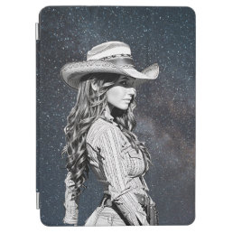 iPad cover with beautiful Cowgirl Sketch