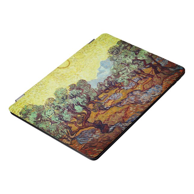 iPad Folding Cover of Van Gogh's "Olive Trees" (Side)