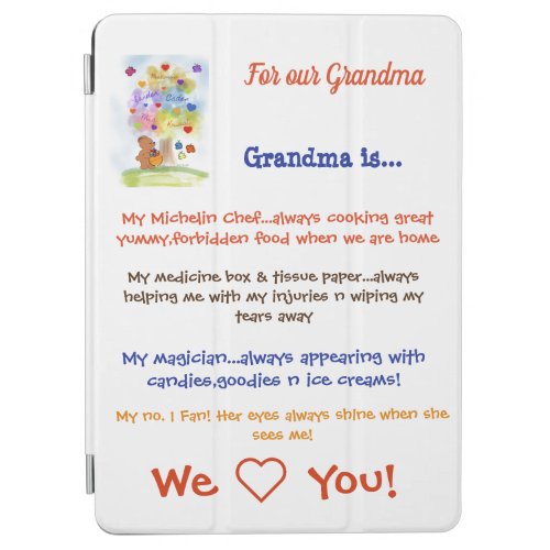 iPad grandma love iPad Air Cover