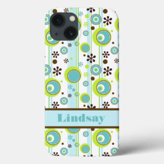 iPad Mini Case | Circles | Aqua Green Brown