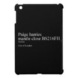 Paige harries mantle close  iPad Mini Cases