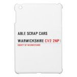 ABLE SCRAP CARS  WARWICKSHIRE  iPad Mini Cases