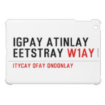 Igpay Atinlay Eetstray  iPad Mini Cases
