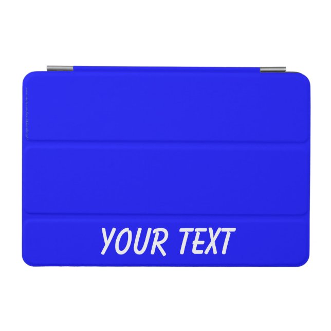 iPad Mini Cover, Blue and White, Personalized Cover (Horizontal)