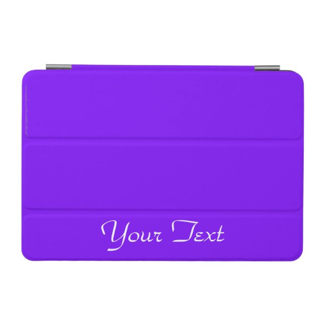 iPad Mini Cover, Purple and White, Personalized Cover (Horizontal)
