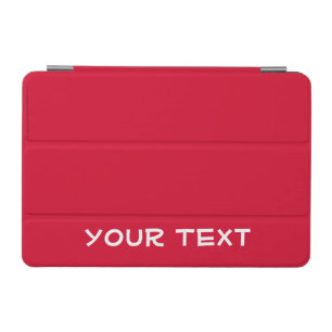 iPad Mini Cover, Red and White, Personalized Cover