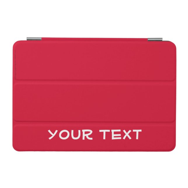 iPad Mini Cover, Red and White, Personalized Cover (Horizontal)