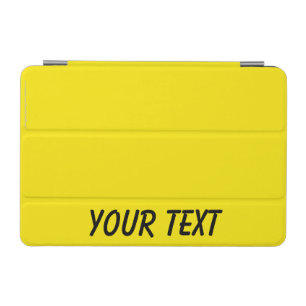 iPad Mini Cover, Warm Yellow, Black, Personalized Cover