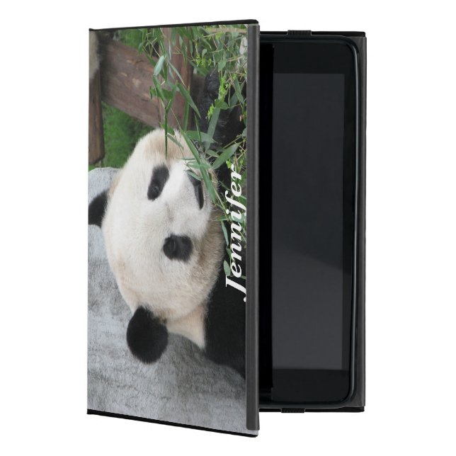 iPad Mini Folio Case, Panda, Black Case For iPad Mini (Front)