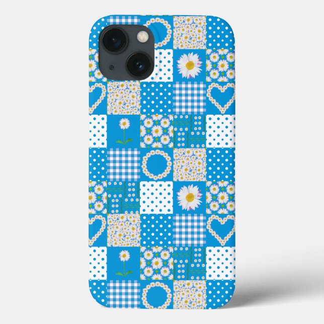 iPad Mini Retina Case Daisy Chains, Faux Patchwork (Back)