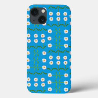 iPad Mini Retina Case-Mate Case: Daisies on Teal iPhone 13 Case