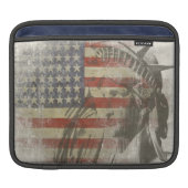 iPad sleeve with Statue of Liberty American Flag (Front)