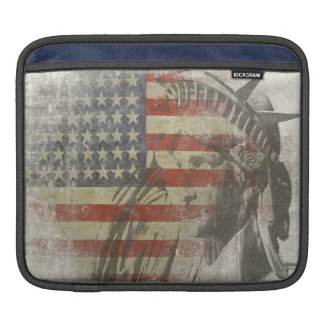 iPad sleeve with Statue of Liberty American Flag