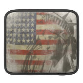 iPad sleeve with Statue of Liberty American Flag (Back)