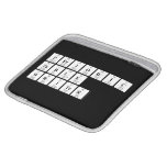 Periodic
 Table
 Writer  iPad Sleeves