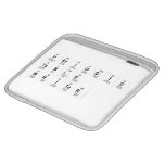 Periodic Table Writer  iPad Sleeves