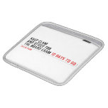 keep clam  and study for  the board exam  iPad Sleeves
