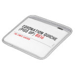 Coronation Quiche  (piss up)  iPad Sleeves