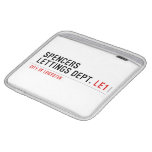 Spencers Lettings Dept.  iPad Sleeves
