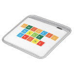 Periodic
 Table
 Writer  iPad Sleeves
