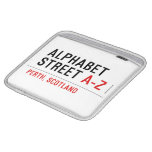 Alphabet  Street  iPad Sleeves