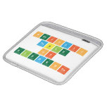 periodic 
 table 
 of 
 elements  iPad Sleeves