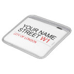 Your Name Street  iPad Sleeves