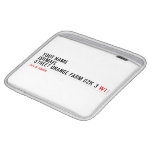 Your Name ishmael Street orange farm dzk 3  iPad Sleeves