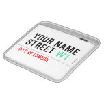 Your Name Street  iPad Sleeves