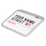 Your Name Street  iPad Sleeves