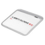14 month calendar  iPad Sleeves