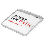 MEMORY LANE  iPad Sleeves