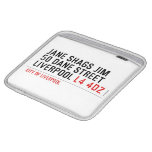 JANE SHAGS JIM 50 DANE STREET LIVERPOOL  iPad Sleeves